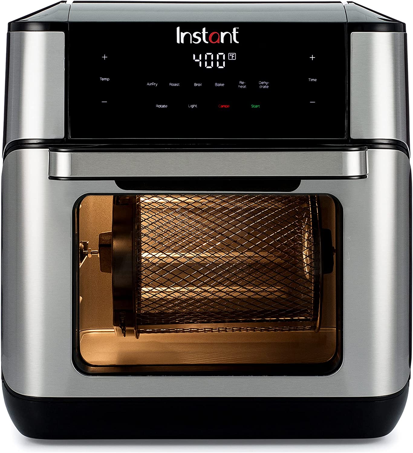 Instant Vortex Plus 10-Quart Air Fryer, From the makers of Instant Pot, 7-in-1 features, with EvenCrisp technology, app with over 100 recipes, stainless steel