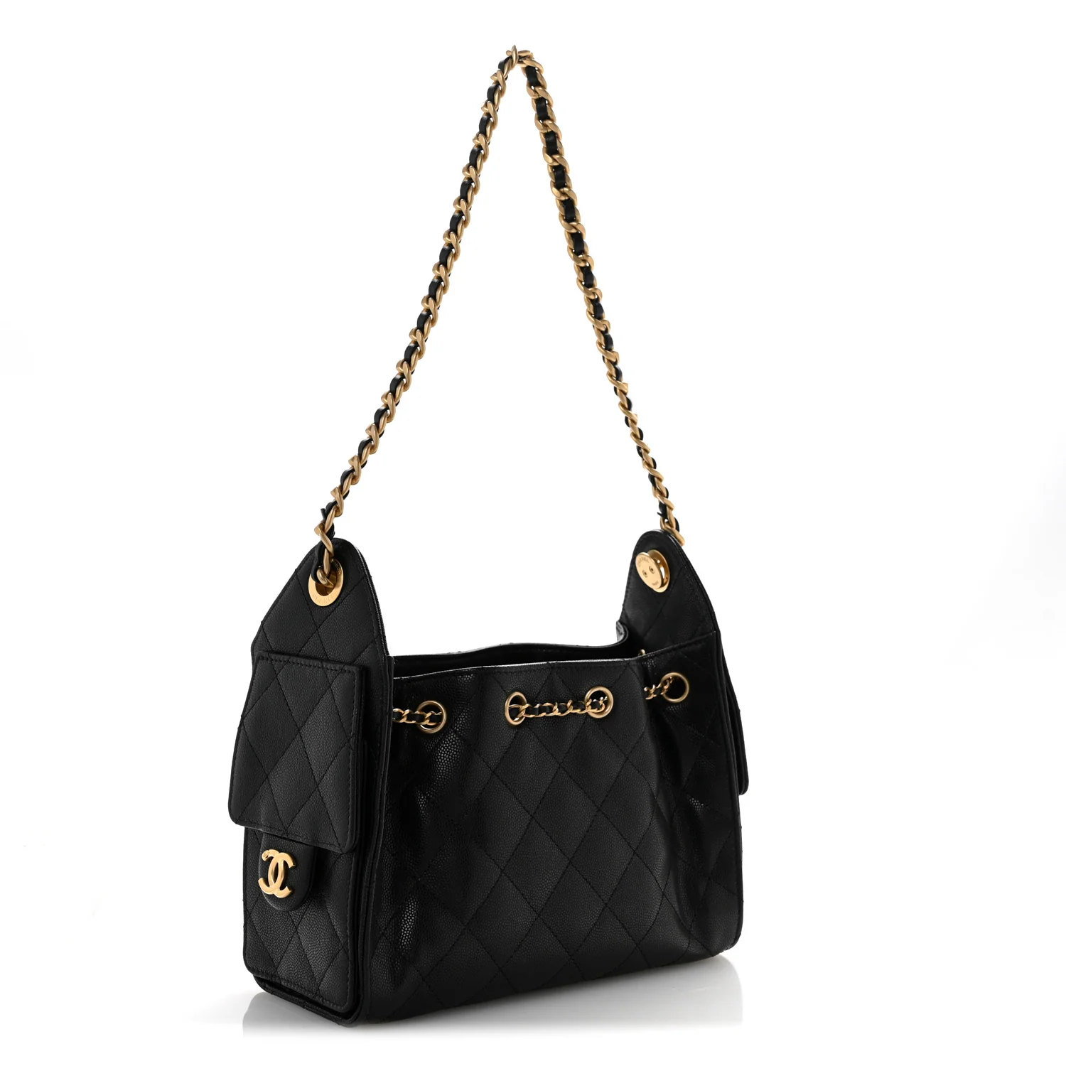 Caviar Quilted Mini Chanel 25 Handbag Black - Top Club