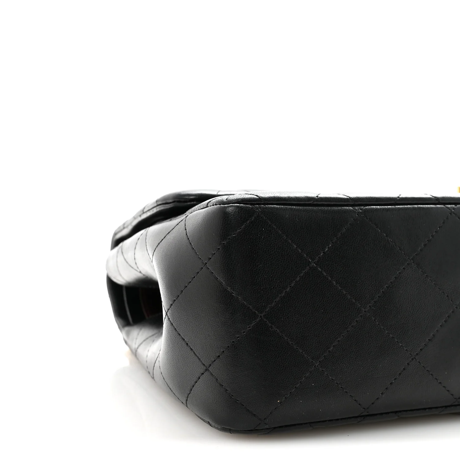 Lambskin Quilted Jumbo Double Flap Black - Top Club