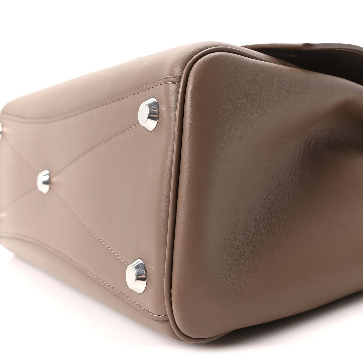 Smooth Calfskin Small Bel Air Carry All Bag Dark Taupe - Top Club