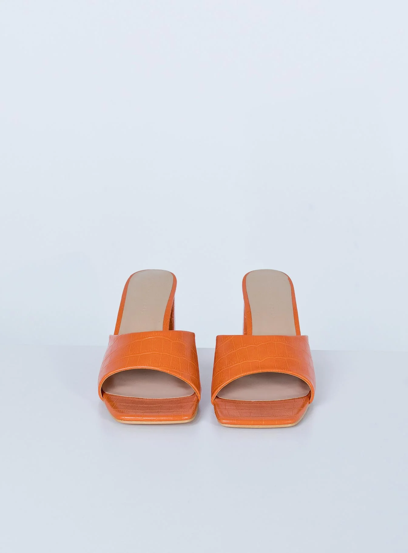 Sunset Boulevard Heels Orange Croc