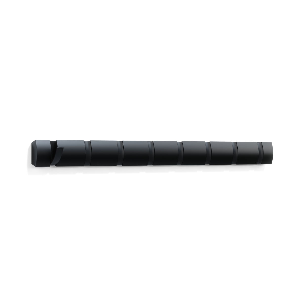 Wandkapstok Flip 8 haken zwart