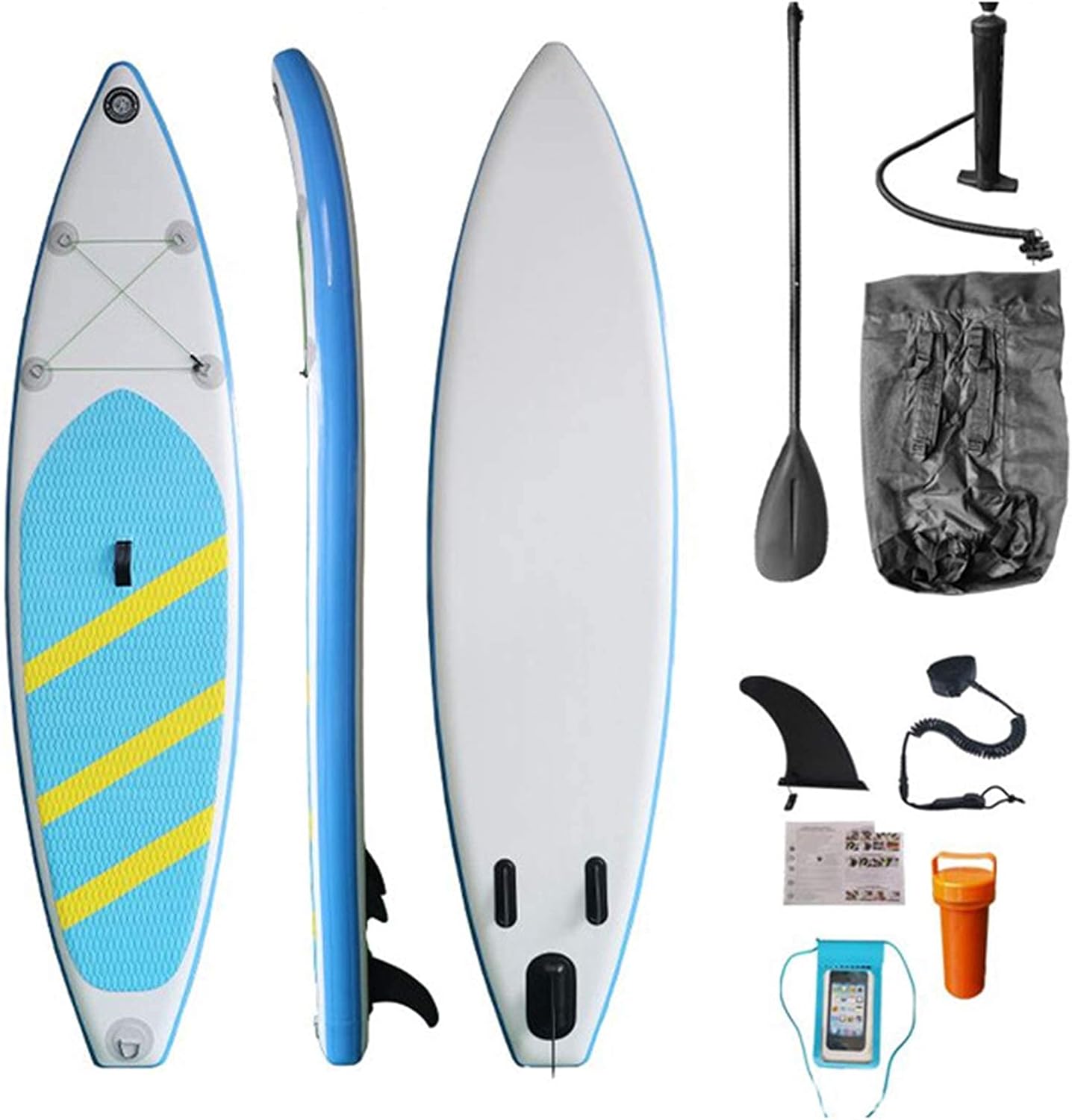 Giovani Adulti Standup Paddleboard Paddle Board gonfiabili Stand Up 10 Piedi SUP con Pinna Regolabile per guinzaglio Pompa Zaino