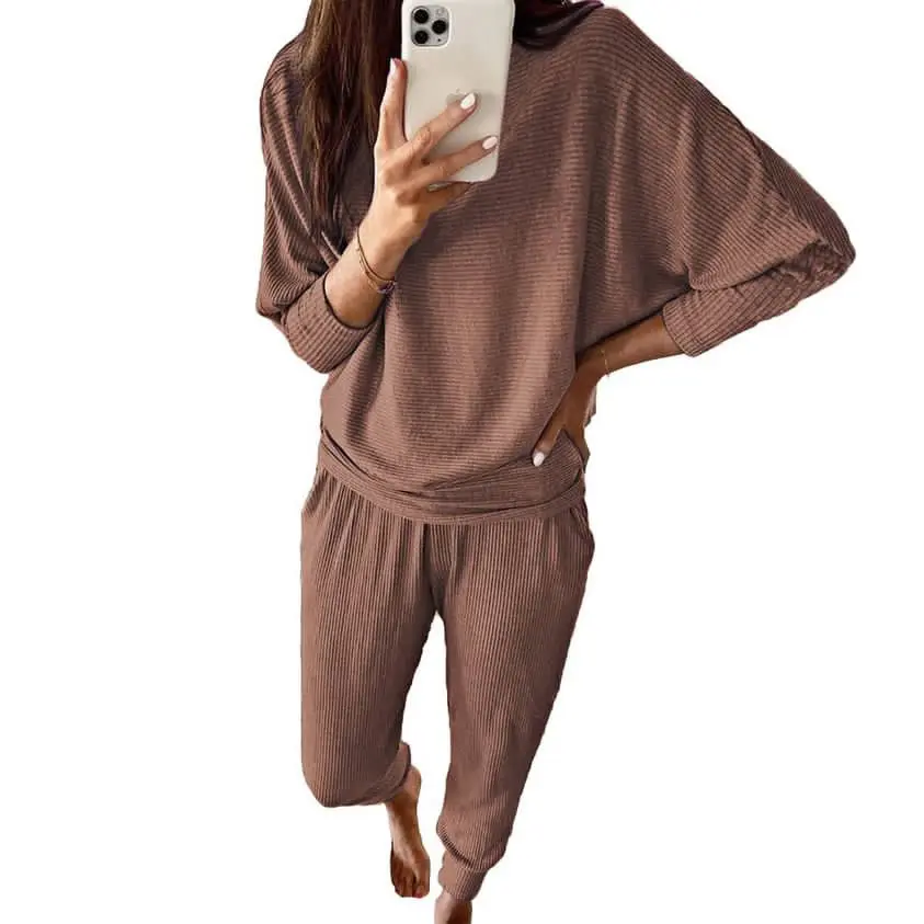 PrettyGarden Women's Fashion Outfits 2 Piece Sweatsuit Long Sleeve Cozy Loungewear