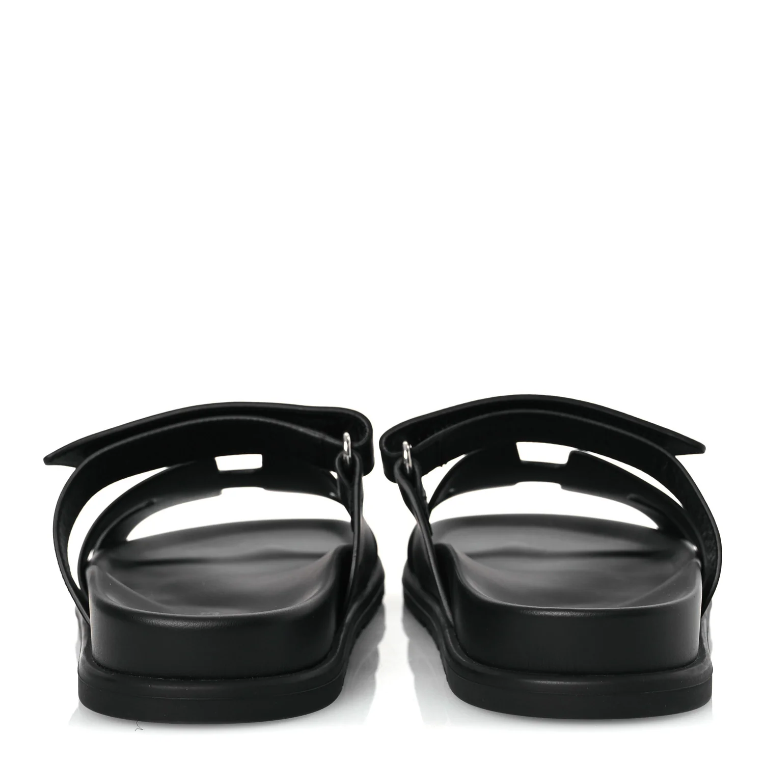 Calfskin Womens Chypre Sandals 38 Black - Top Club