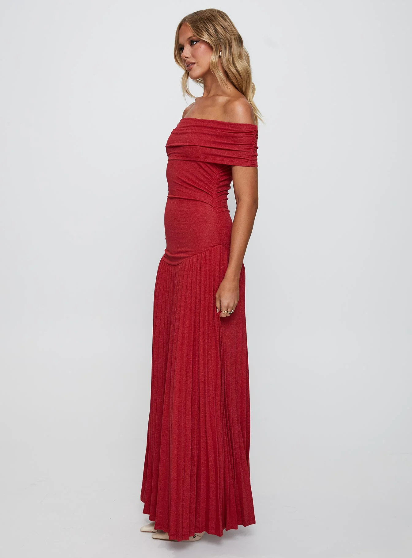 Field Of Dreams Maxi Dress Crimson