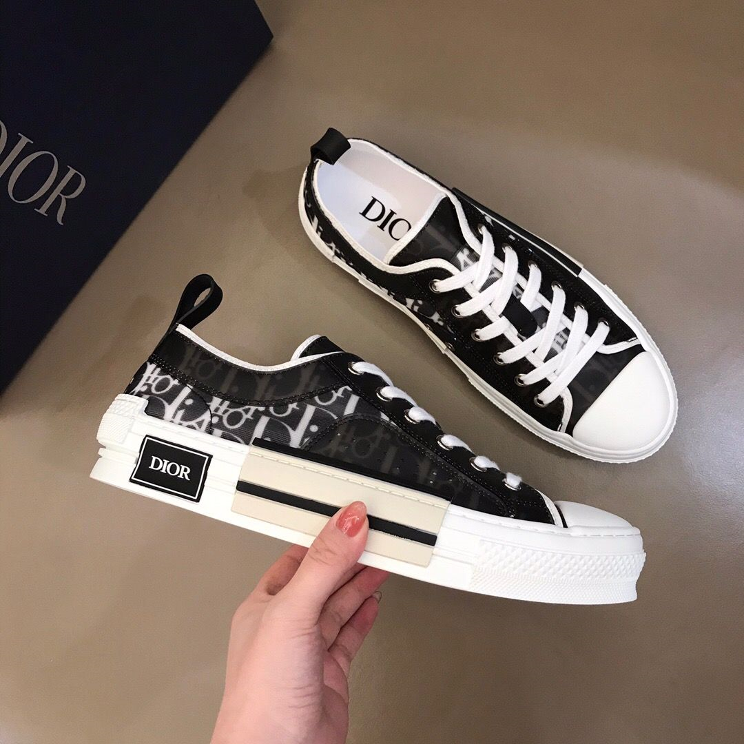 Dior B23 2022 New Style Low Top Logo Oblique Canvas 01 - Sneaker Replica Workshop