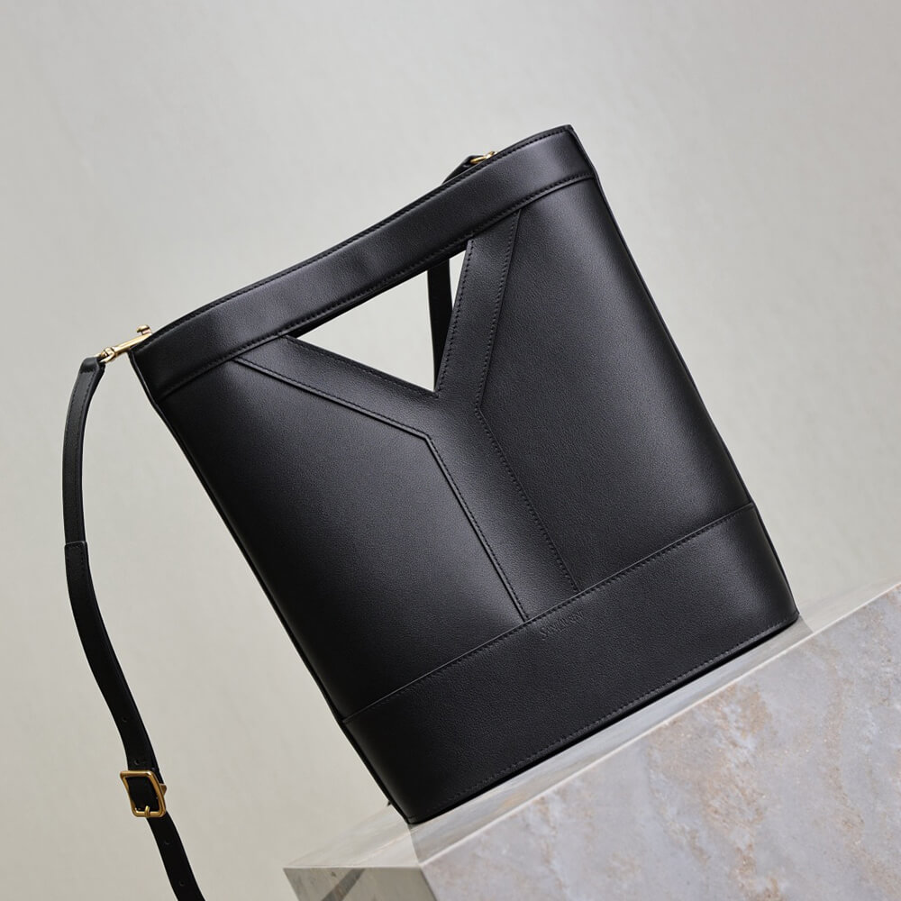 YSL Y small bucket in leather(HIGH-END GRADE) - Top Club
