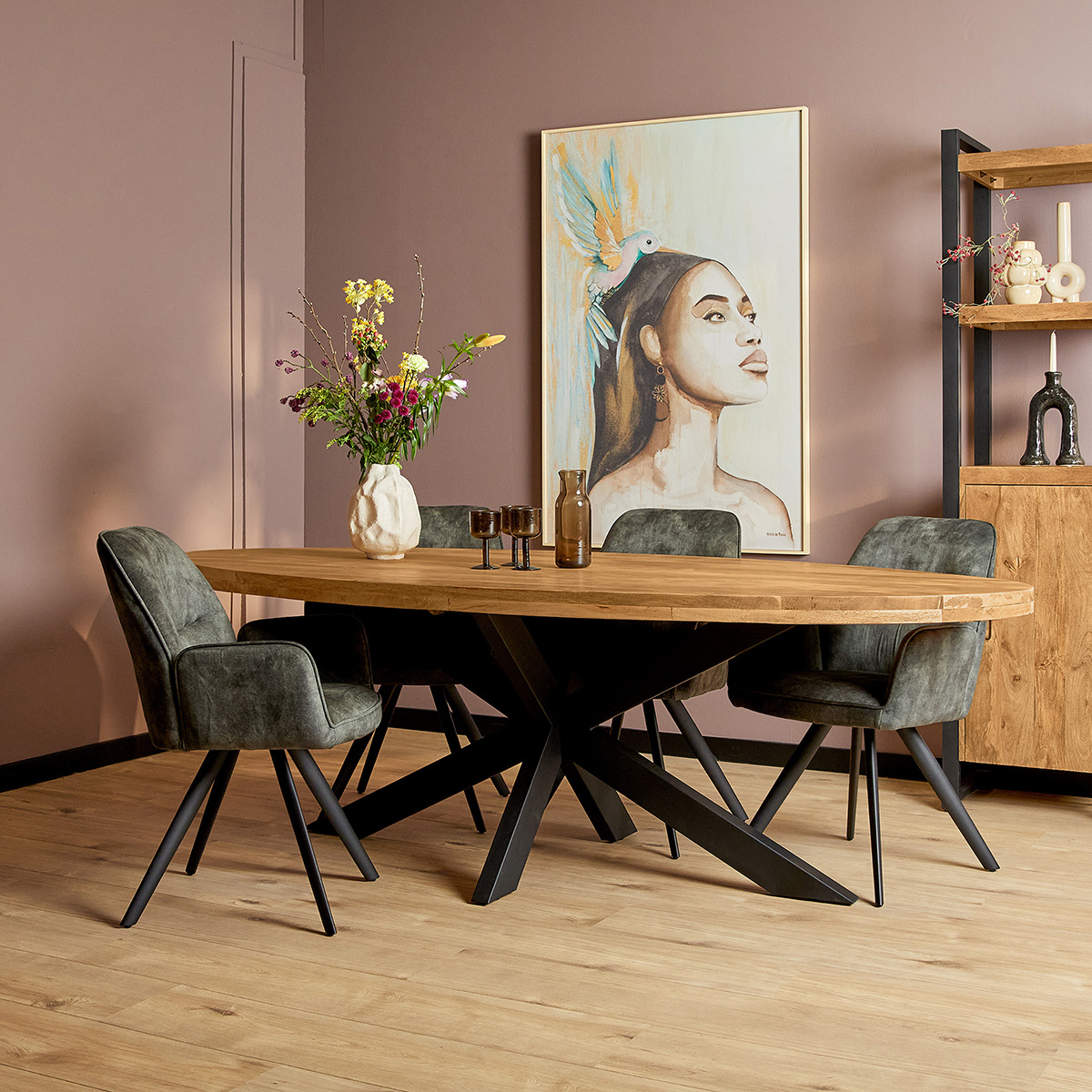 Ovale Eettafel Maas Maat 300