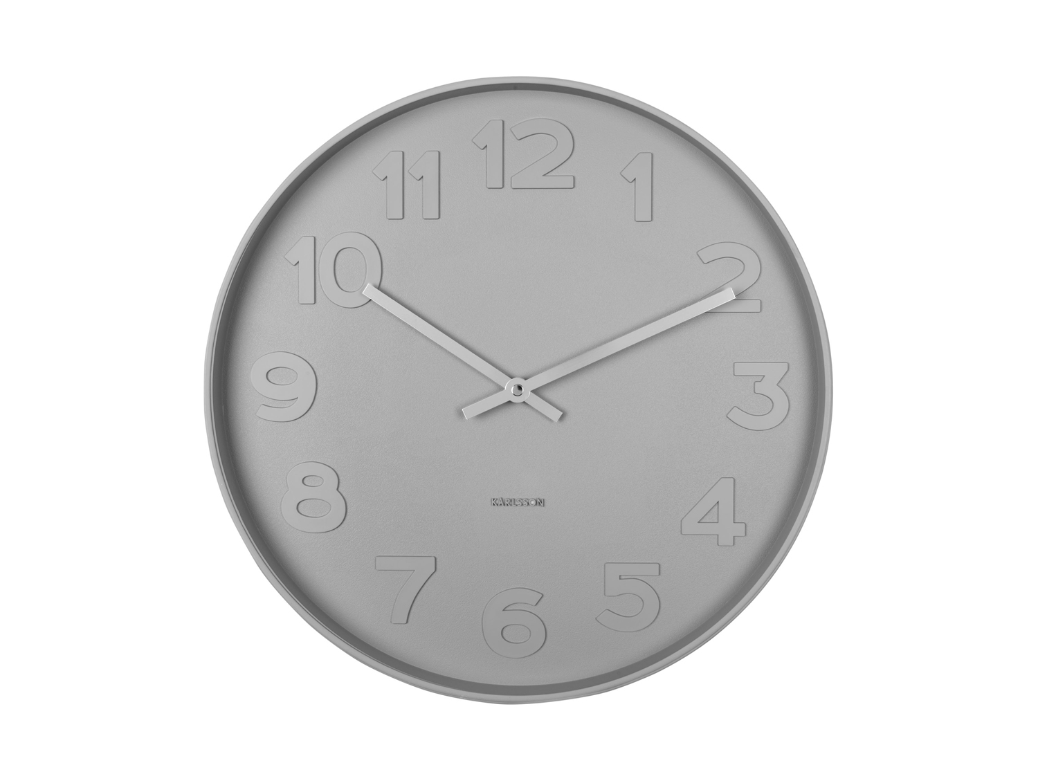 Wall clock Mr. Grey numbers, warm grey