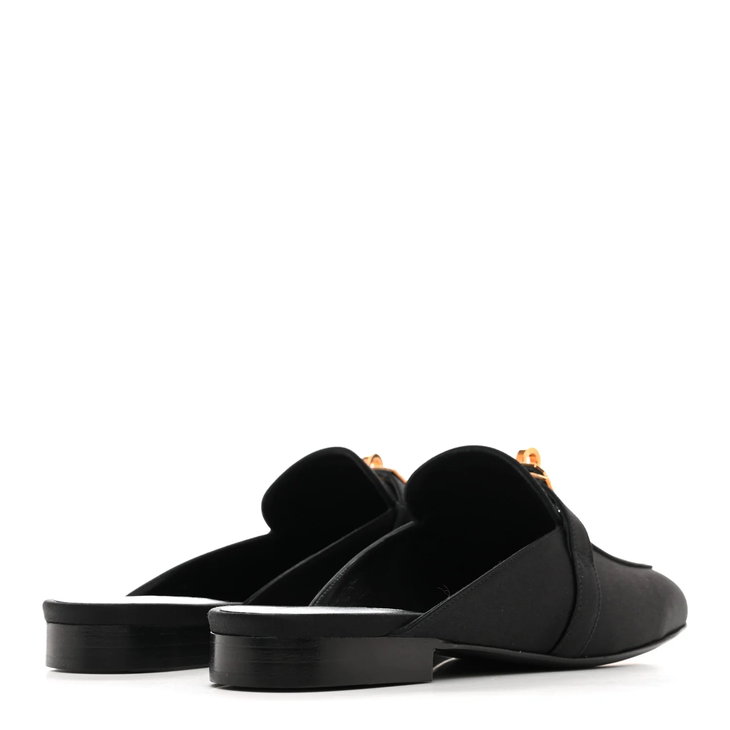 Satin Oz Mules 36.5 Black - Top Club