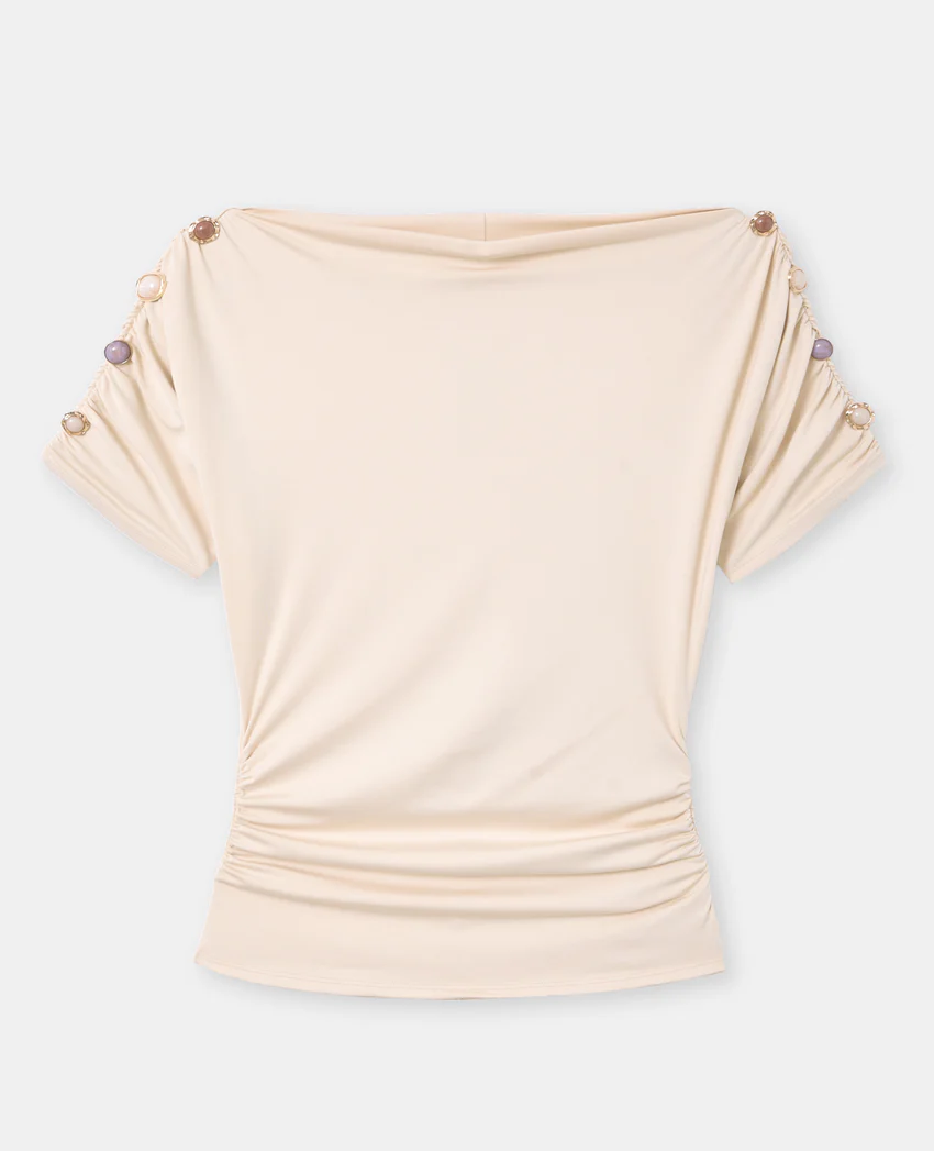 Pimkie Top manches chauve-souris avec fronces et boutons