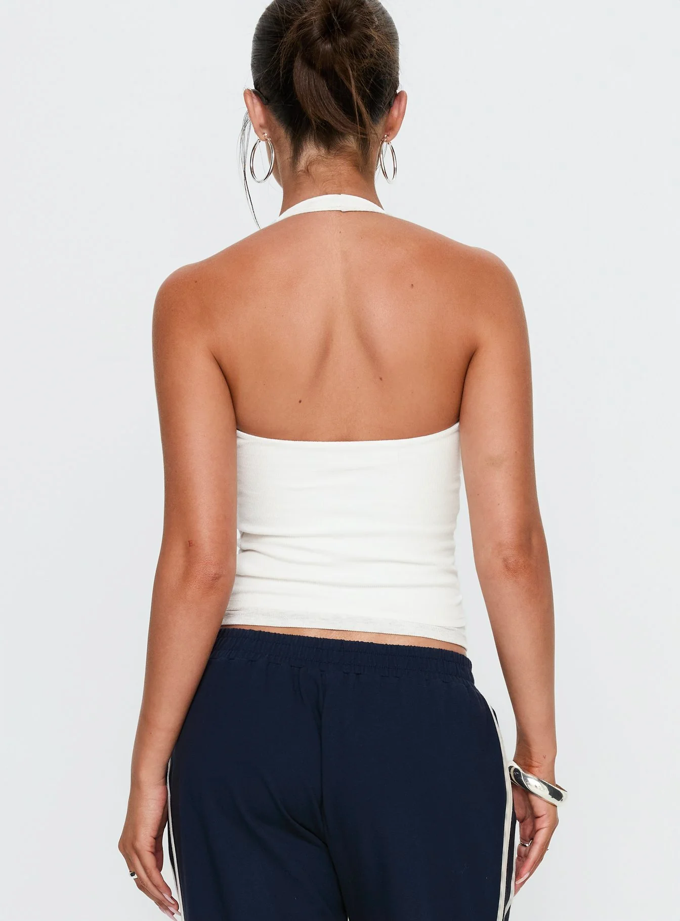 Debee Layered Halter Top White / Grey