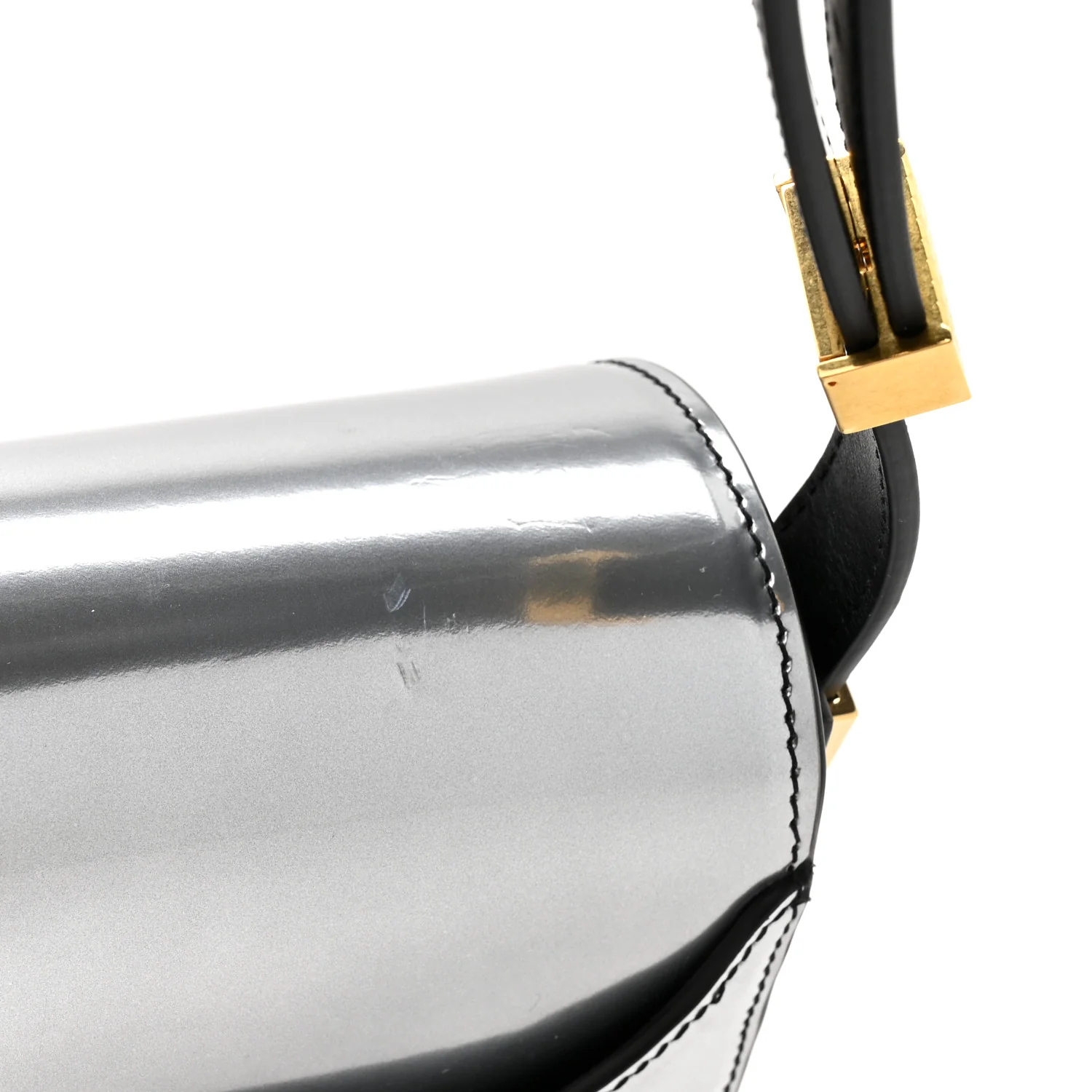 Metallic Calfskin Concerto Bag SIlver - Top Club