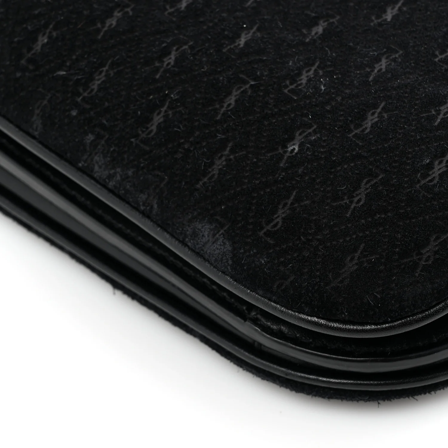 Suede All-Over Monogram Small Le Monogramme Satchel Black - Top Club