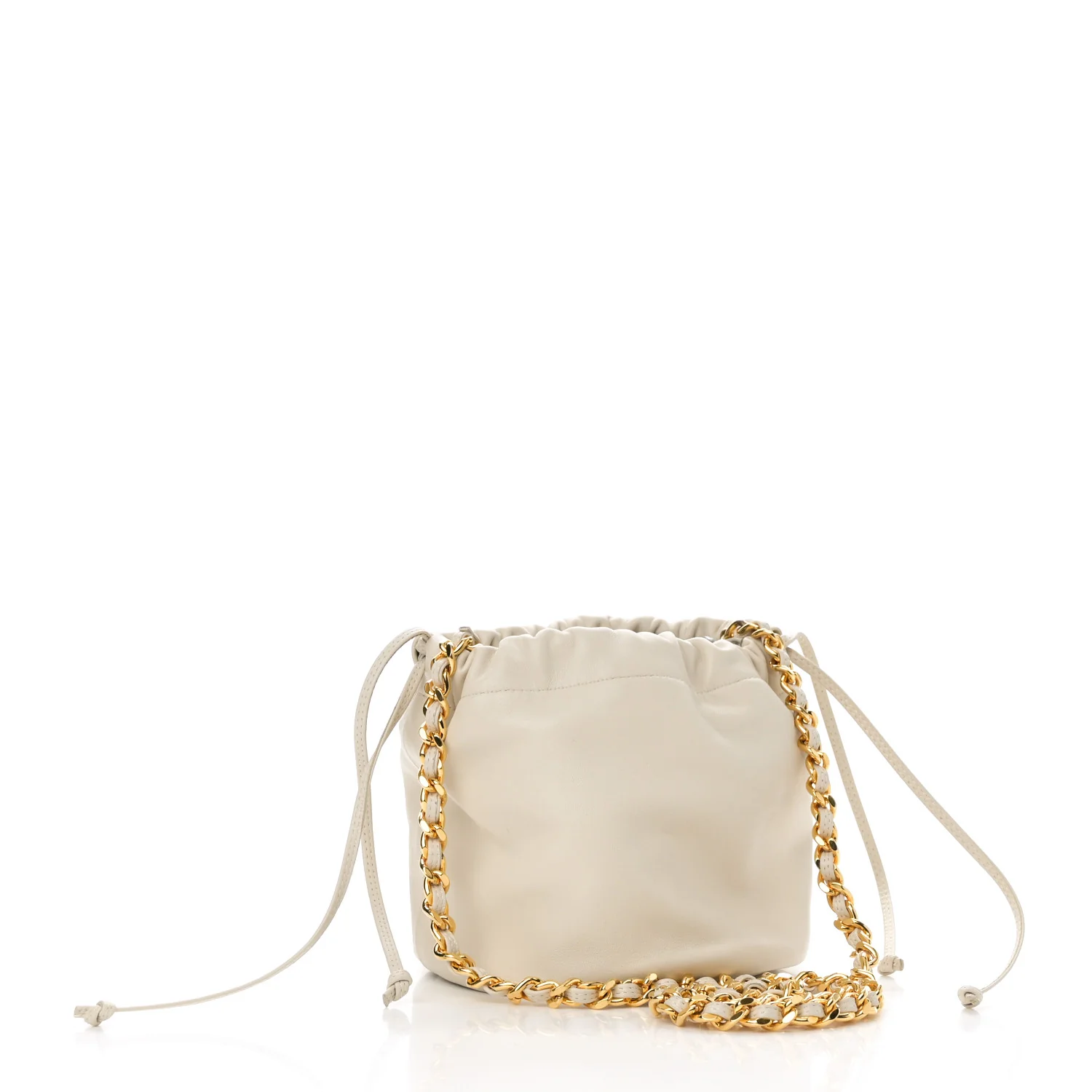 Smooth Calfskin Aria Bucket Bag Off White - Top Club