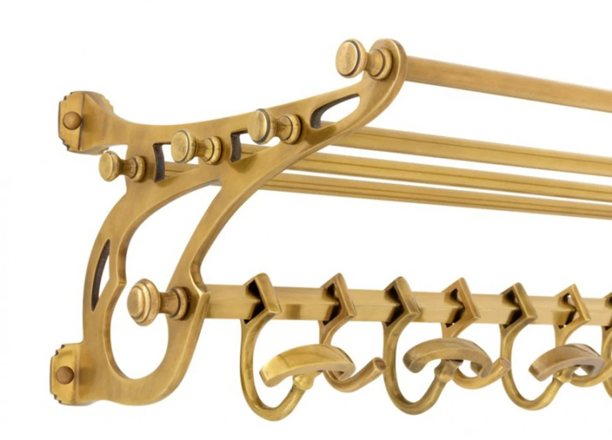 French luxury wall coat rack brass colored stainless steel coat rack holder Mod Orleans - coat rack antique style baroque art nouveau hotel, cafe restaurant furniture