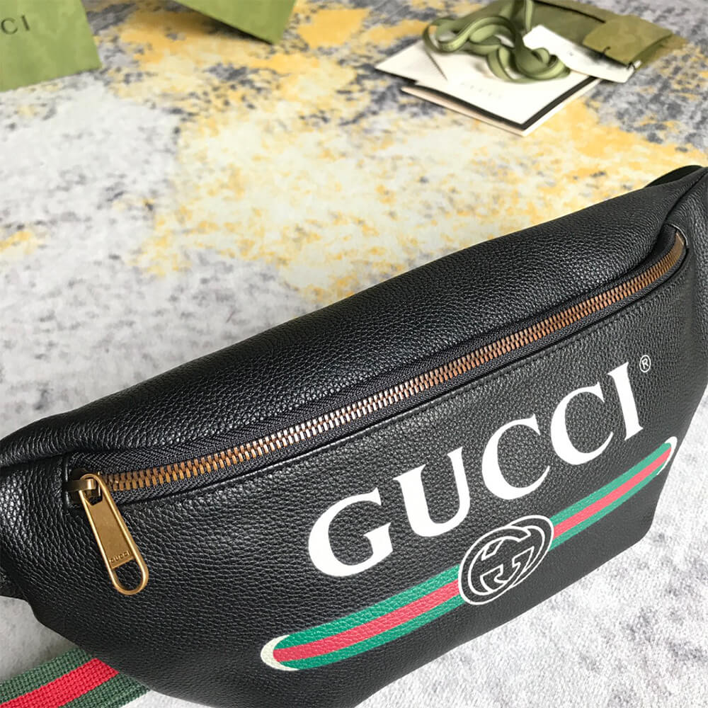 GG PRINT LEATHER BUMBAG - Top Club