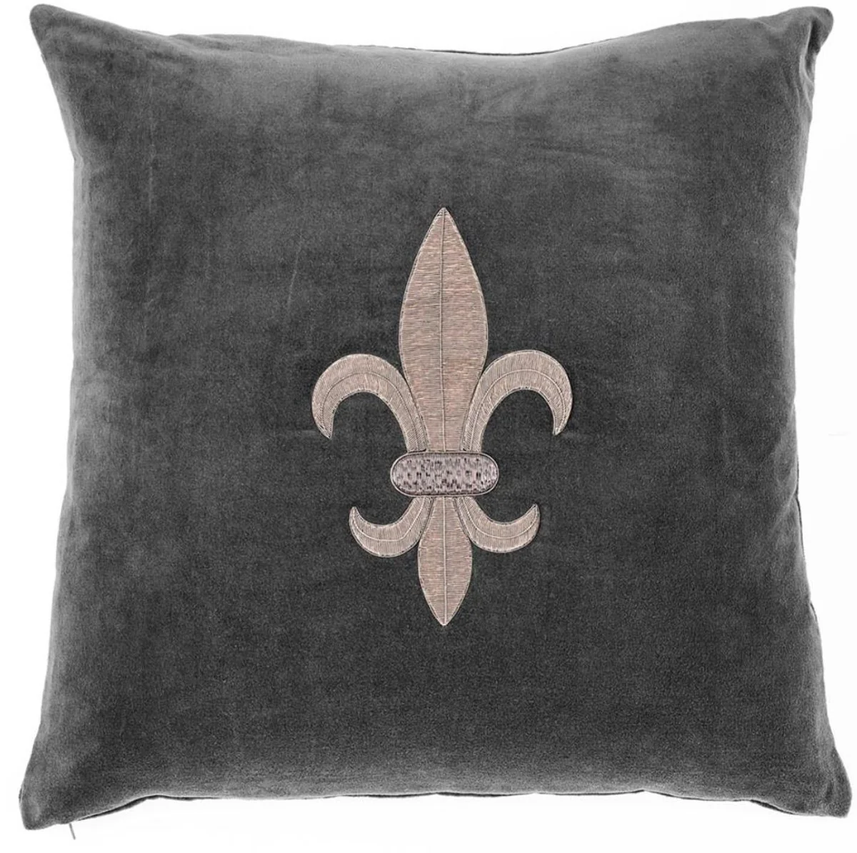 Living room decorative cushion gray / silver 60 x 60 cm - luxury cushion
