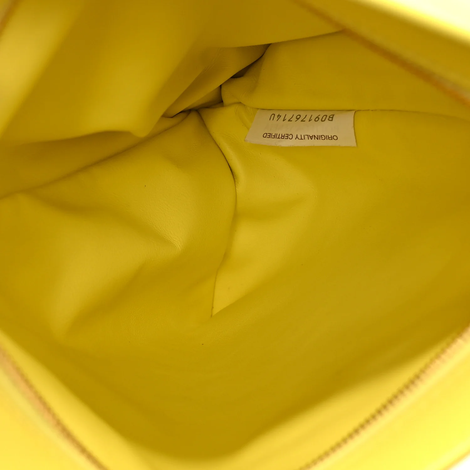 Calfskin Mini BV Twist Yellow - Top Club