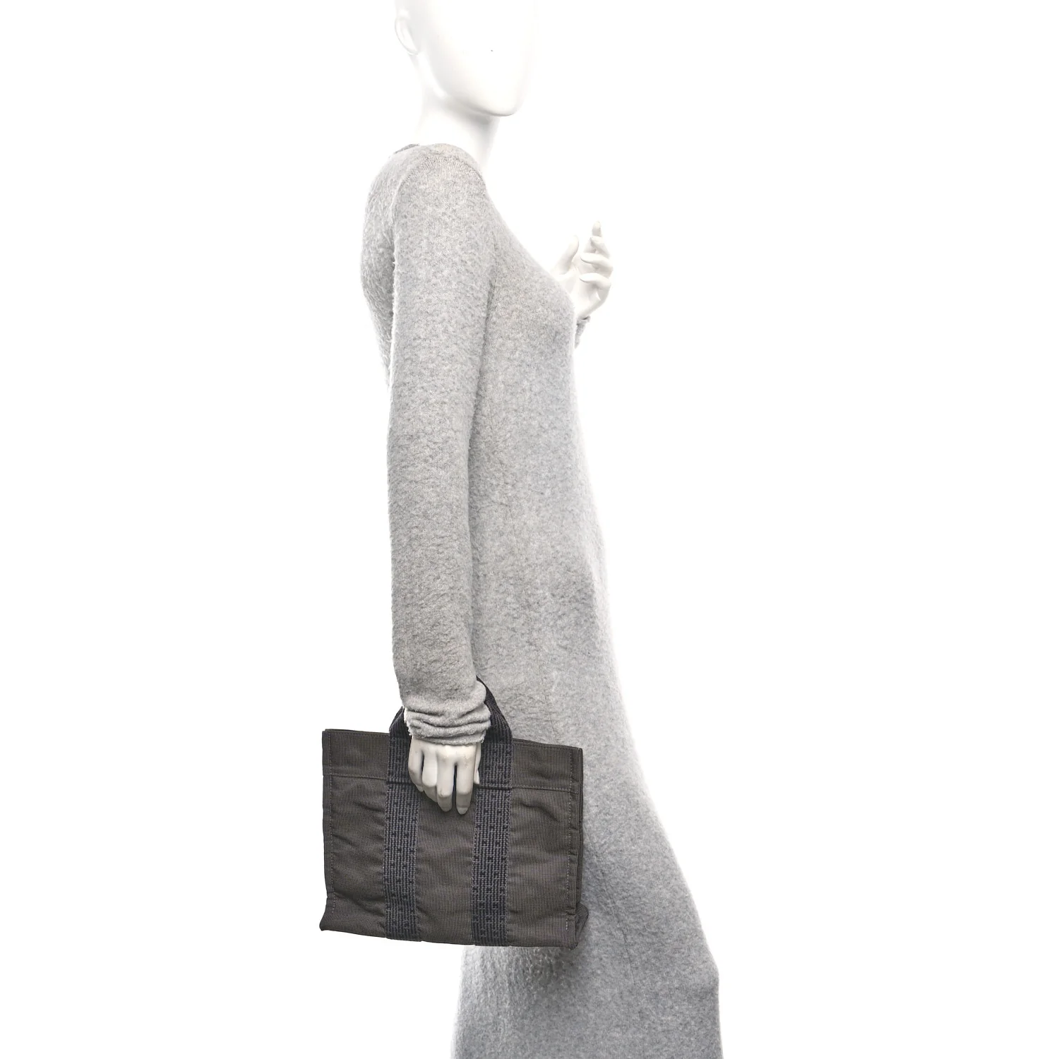 Canvas Herline PM Tote Grey