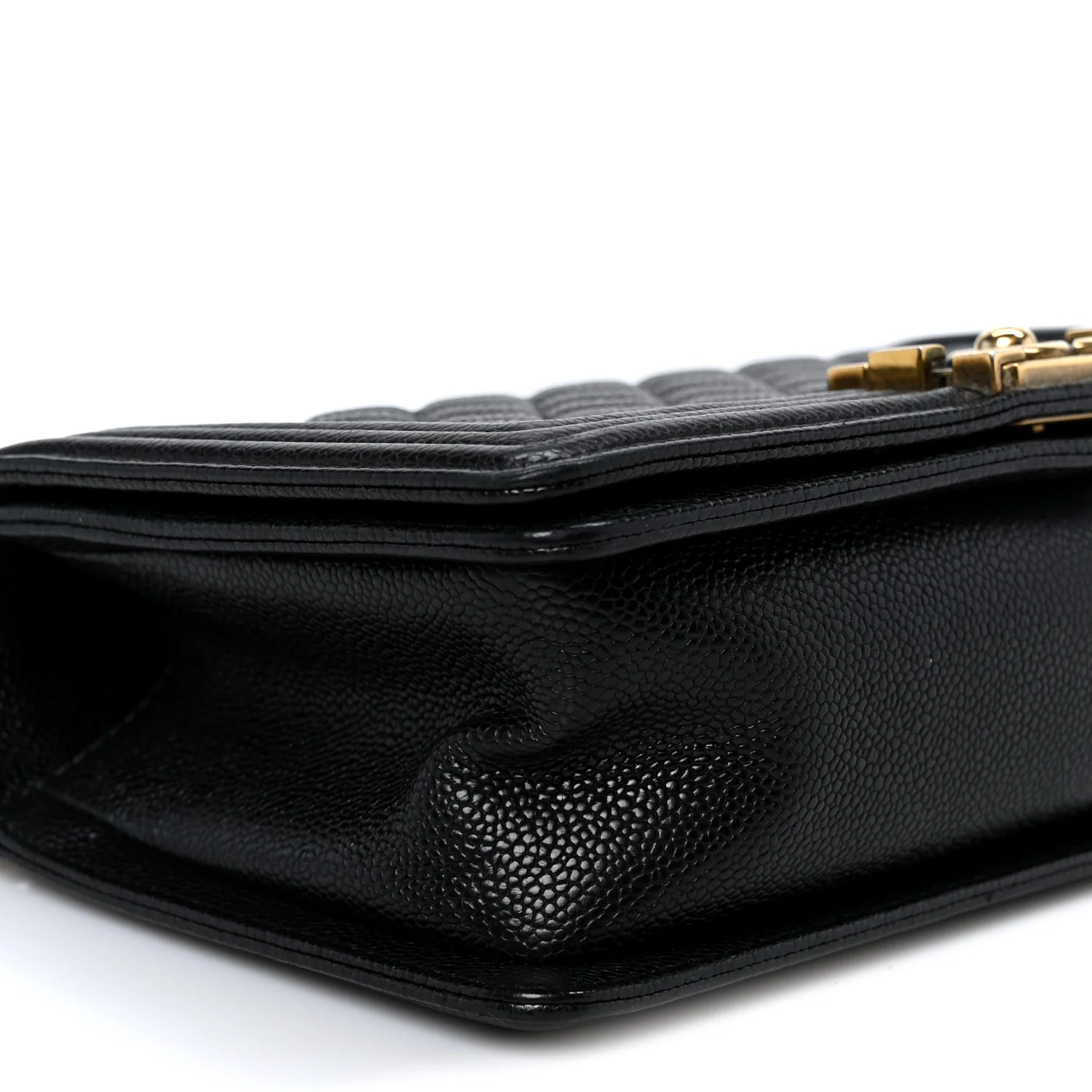 Caviar Quilted Medium Boy Flap Black - Top Club