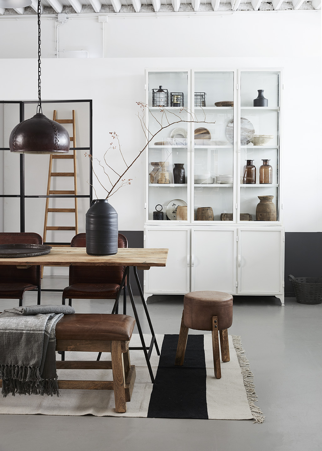 Krukje Round Vintage leder