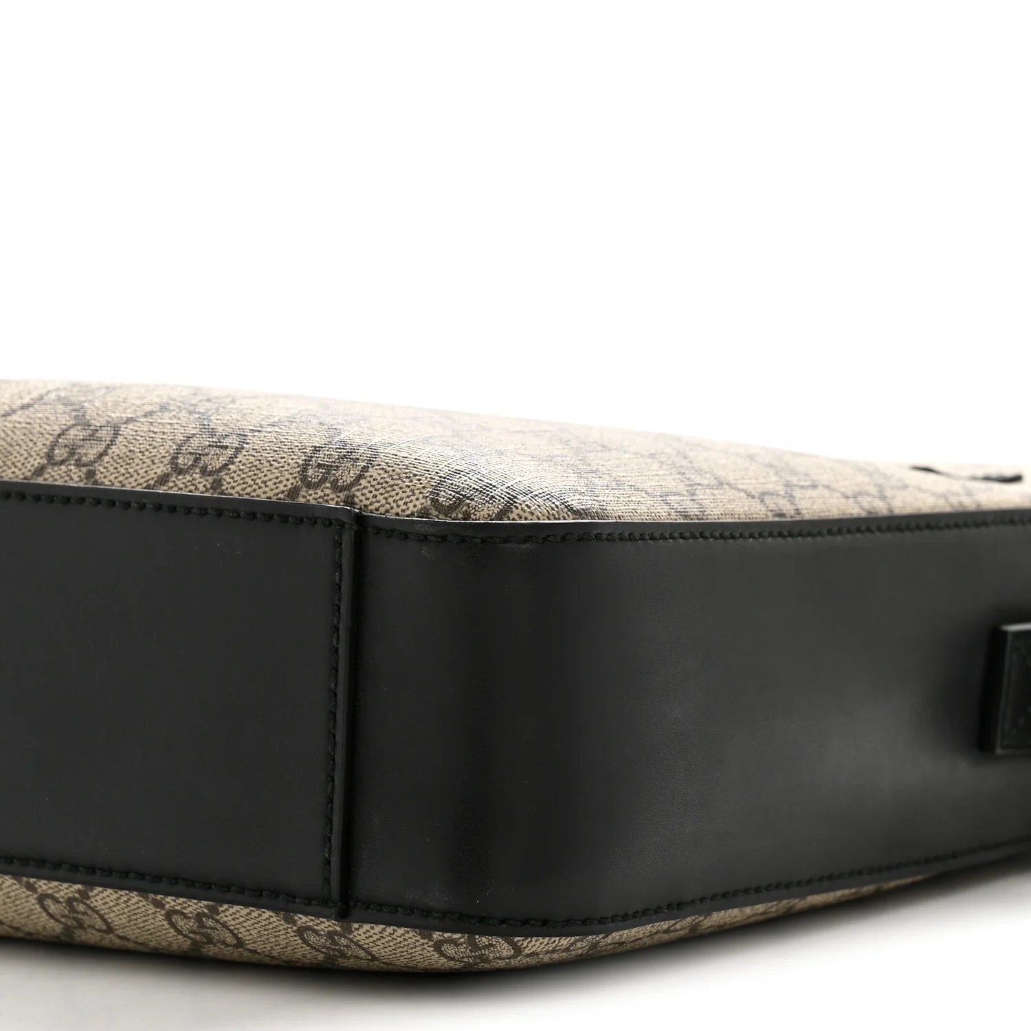GG Supreme Monogram Flat Messenger Bag Beige Black New Acero - Top Club