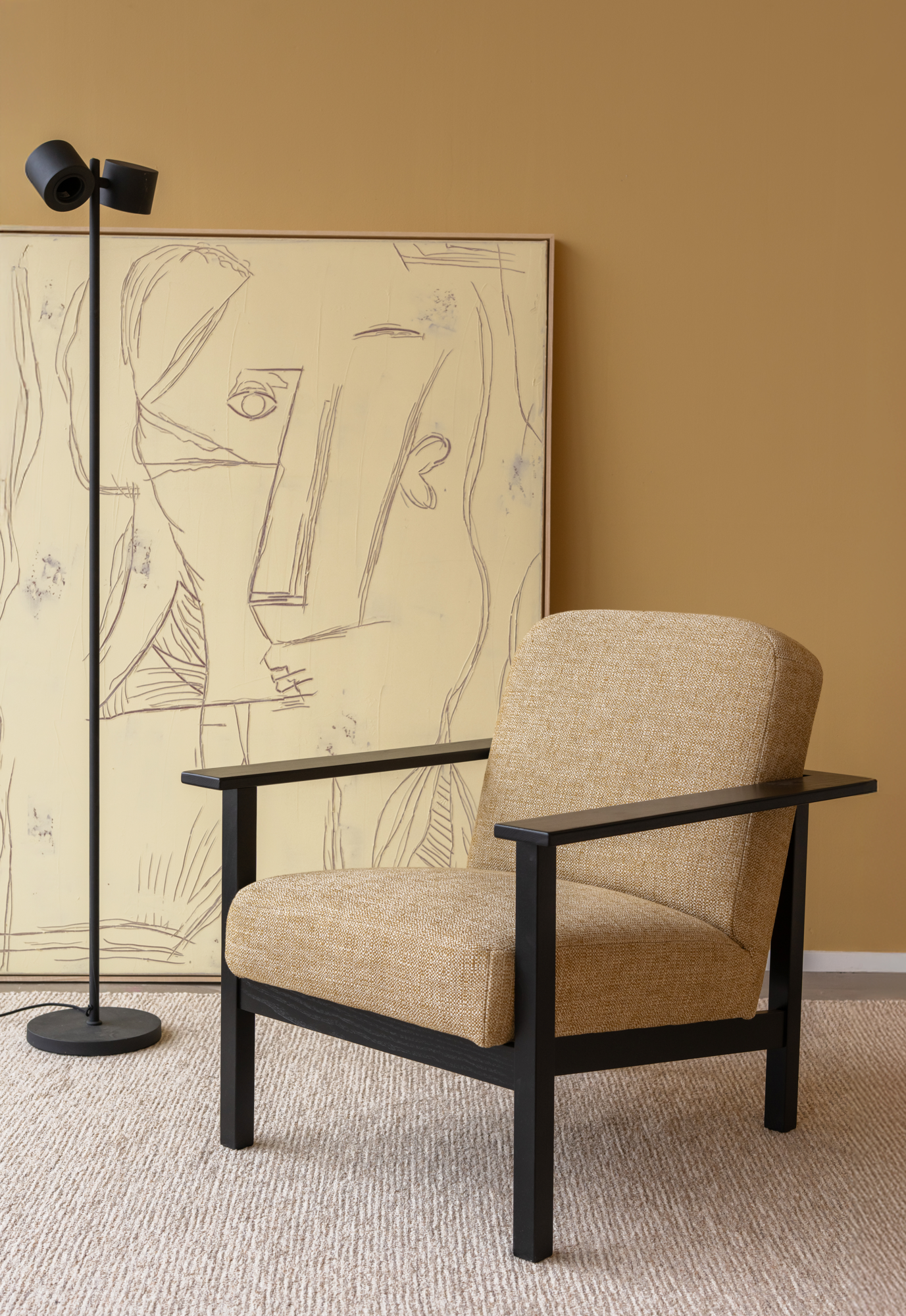 Vloerlamp Yara beige