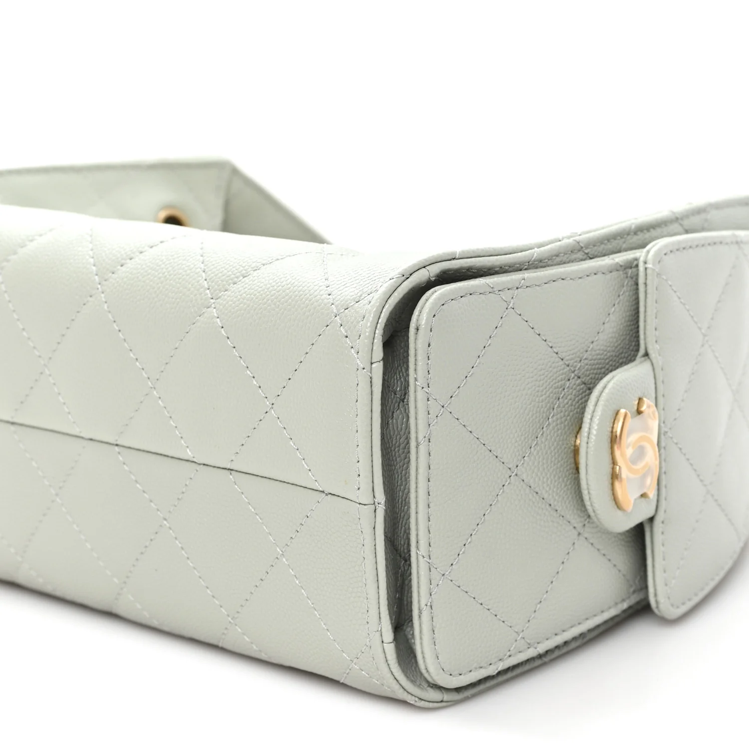 Caviar Quilted Mini Chanel 25 Handbag Light Green - Top Club