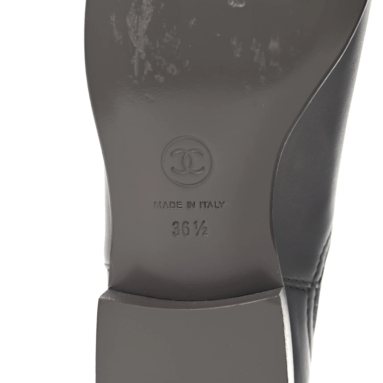 Calfskin Elastic Short Boots 36.5 Grey - Top Club