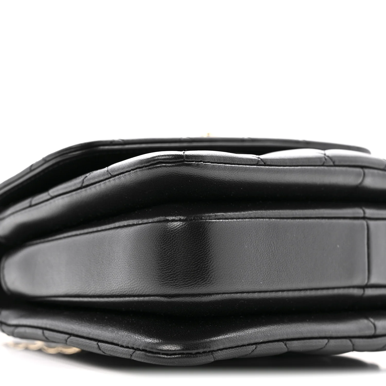 Lambskin Crystal Quilted Mini Trendy CC Dual Handle Flap Bag Black - Top Club