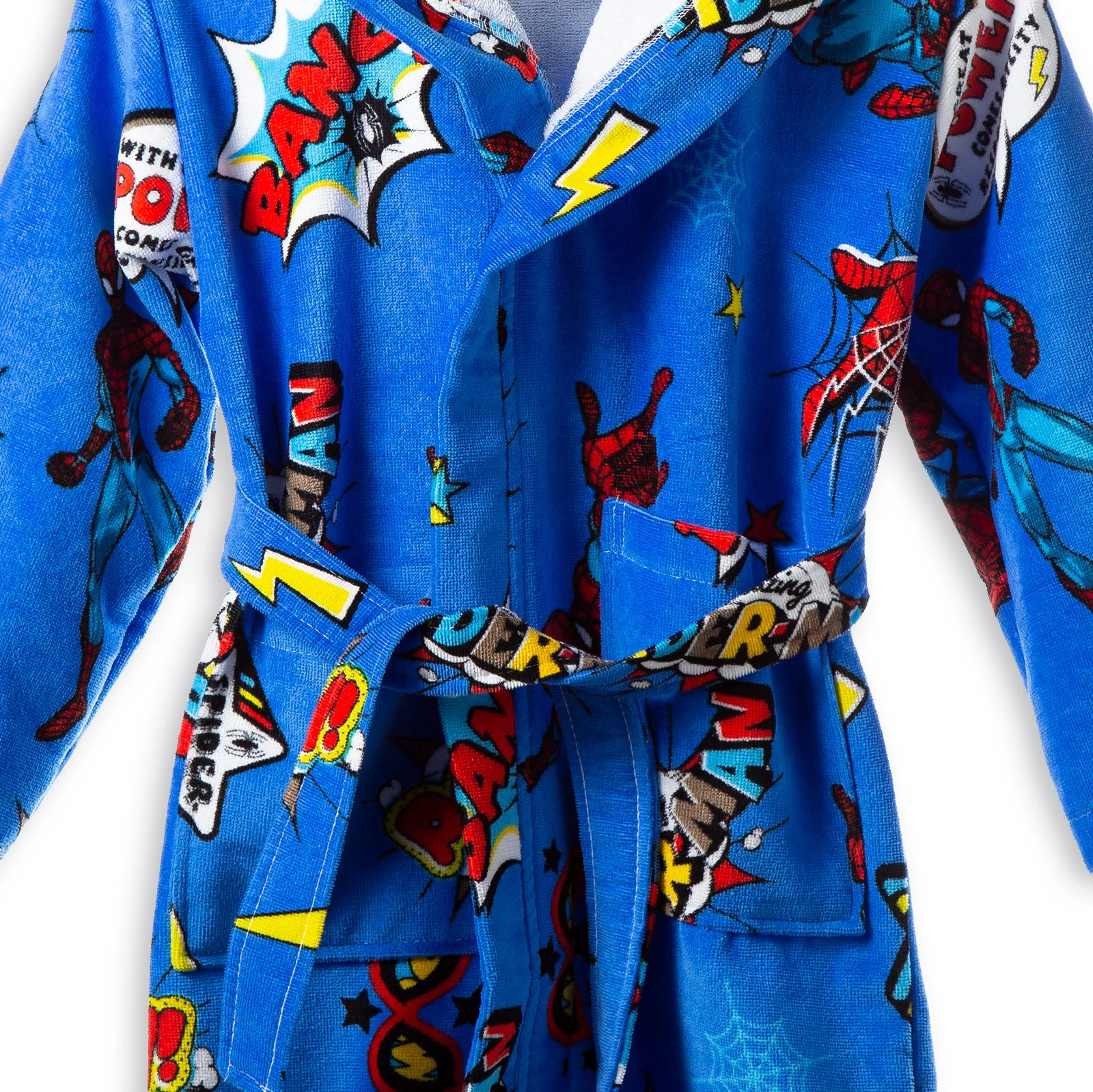 Accappatoio Con Cappuccio In Cotone Spider-Man Power 8/10 Anni Unica Marvel