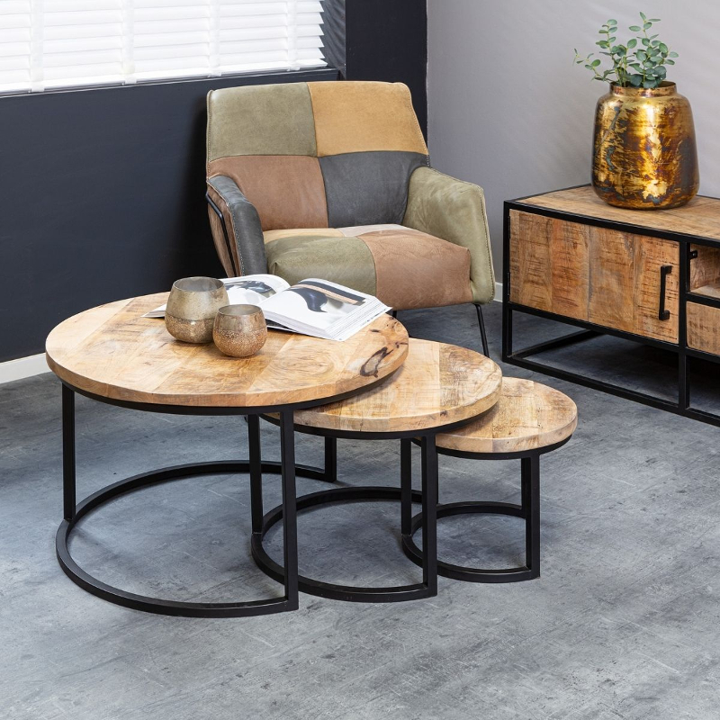 Salontafel Maas (set van 3) Zwart