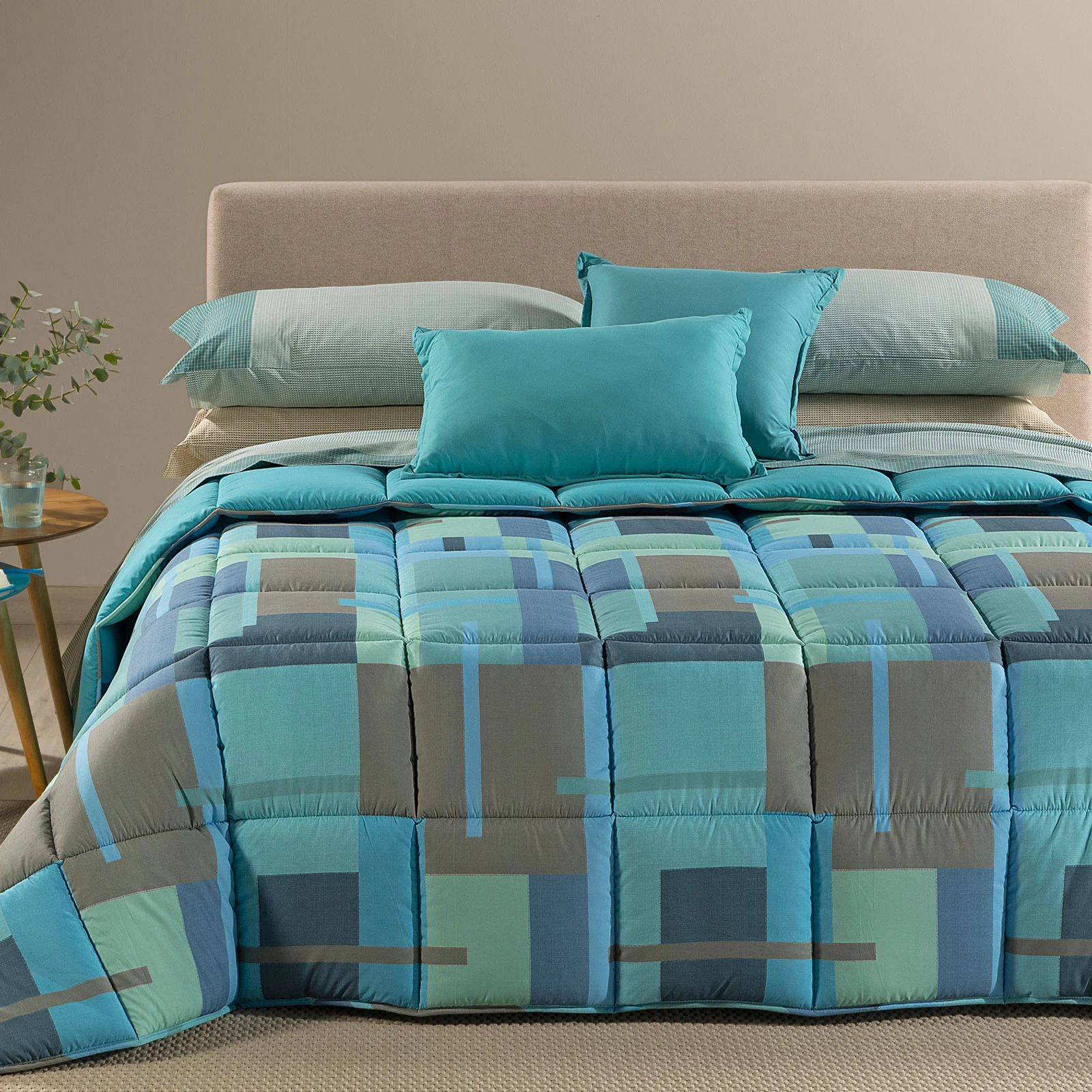 Trapunta In Microfibra Lennox Singolo Anice Modern