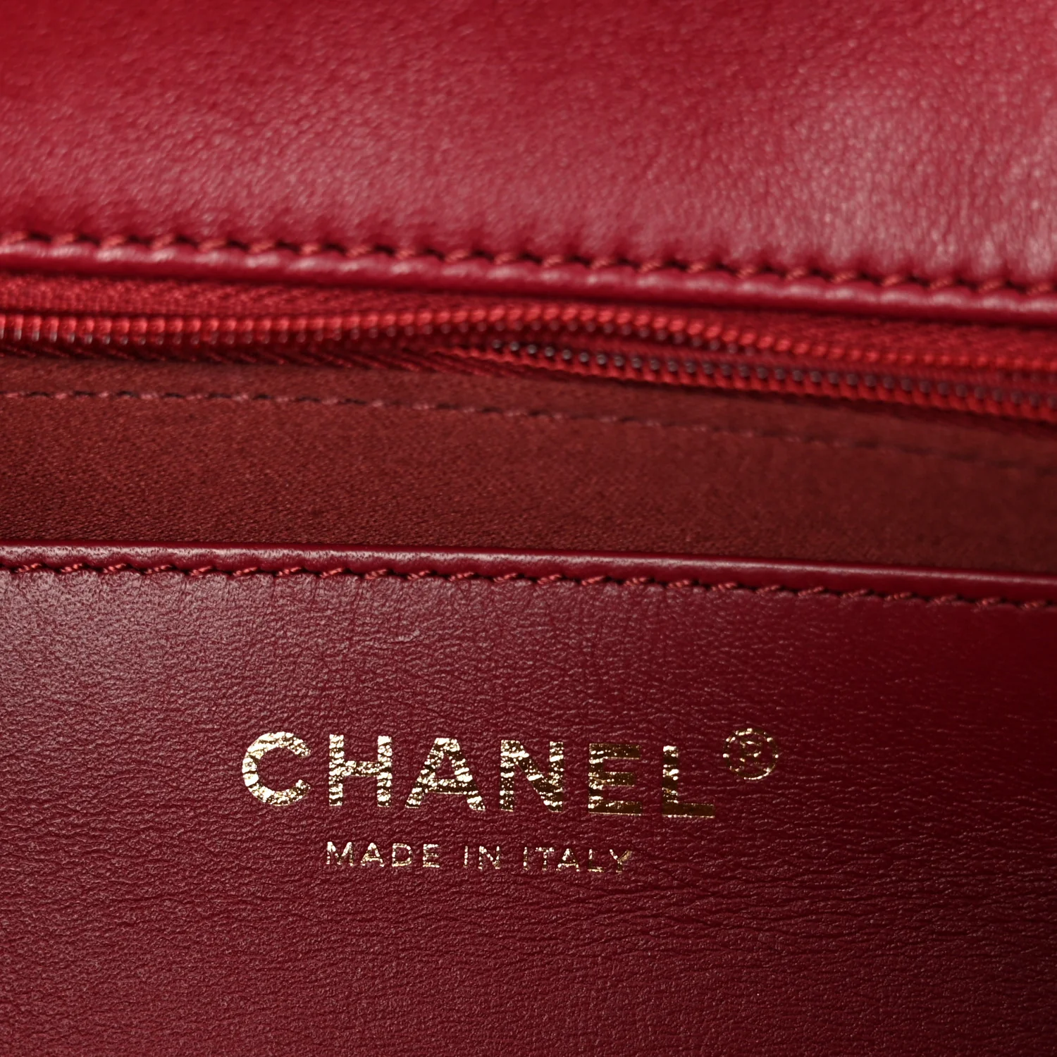 Lambskin Quilted Large Flap Red - Top Club