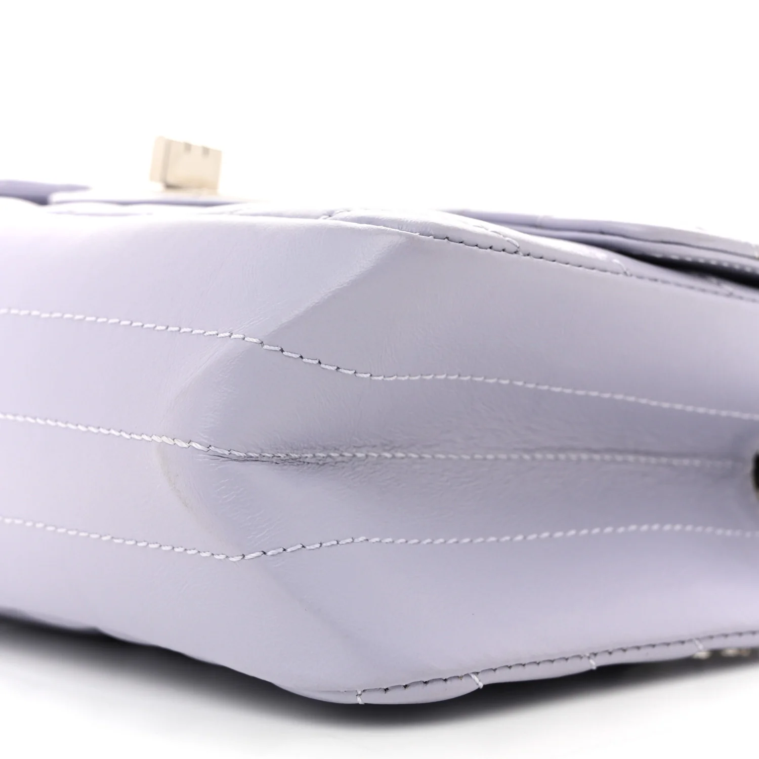 Aged Calfskin Chevron Quilted 2.55 Reissue Mini Flap Light Purple - Top Club