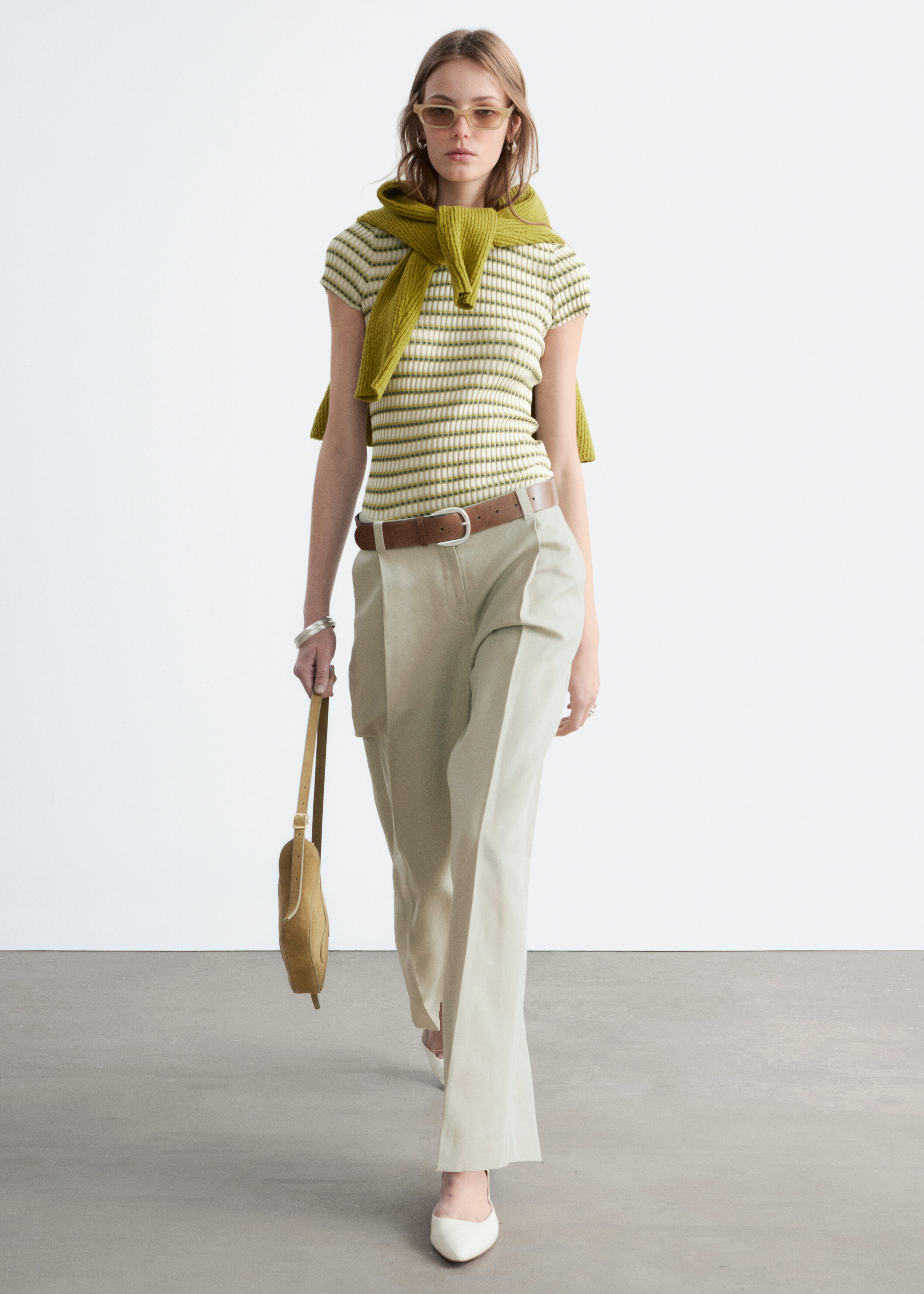 & Other Stories COTTON-LINEN BLEND TROUSERS