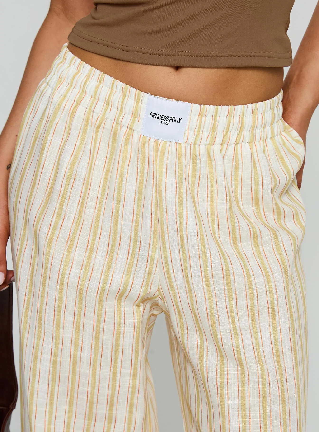 Beach House Pants Yellow Stripe