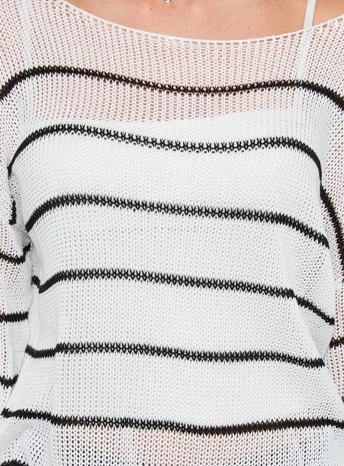 Alperton Knit Sweater Cream Stripe
