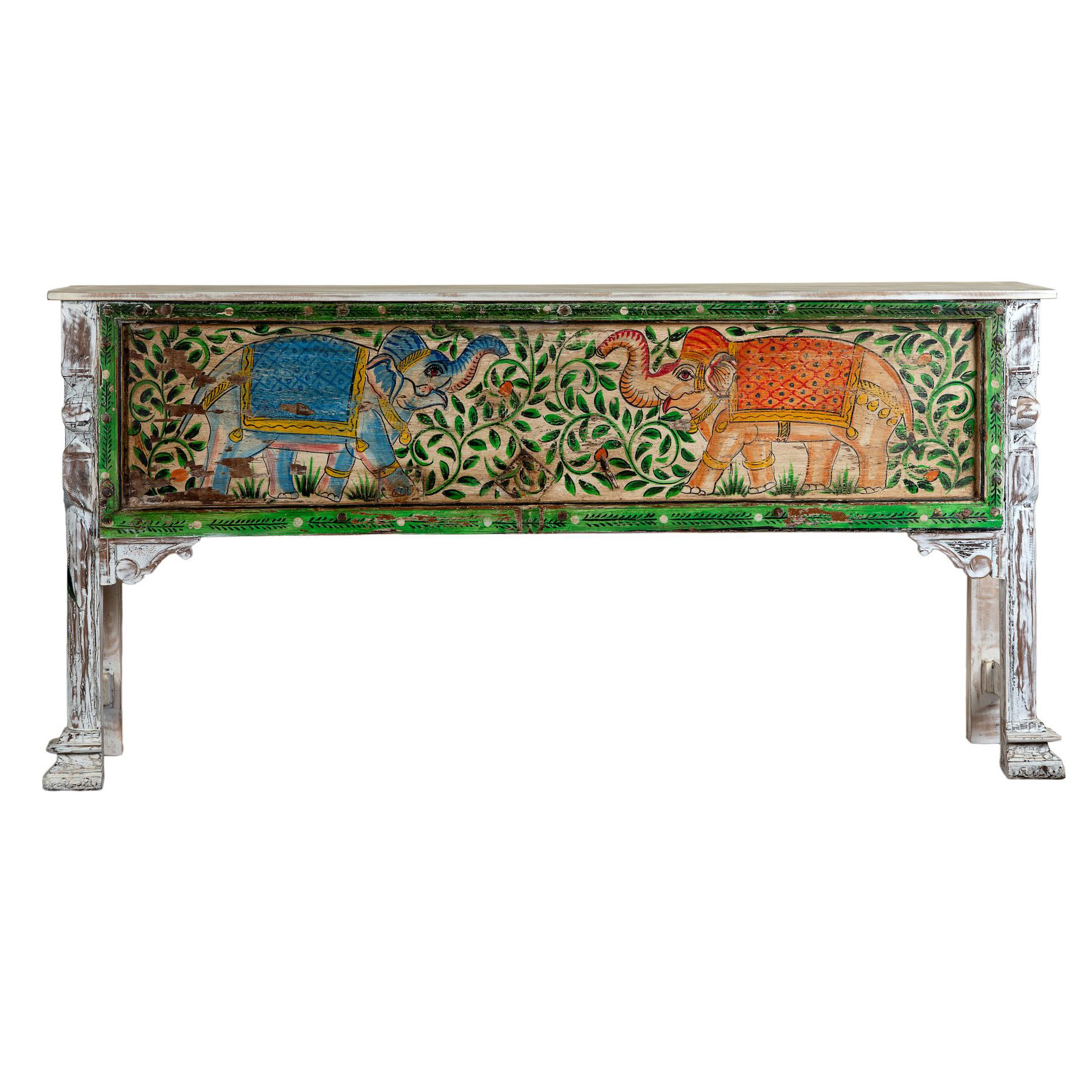 Caara - Handgeschilderde Consoletafel Olifantmotief
