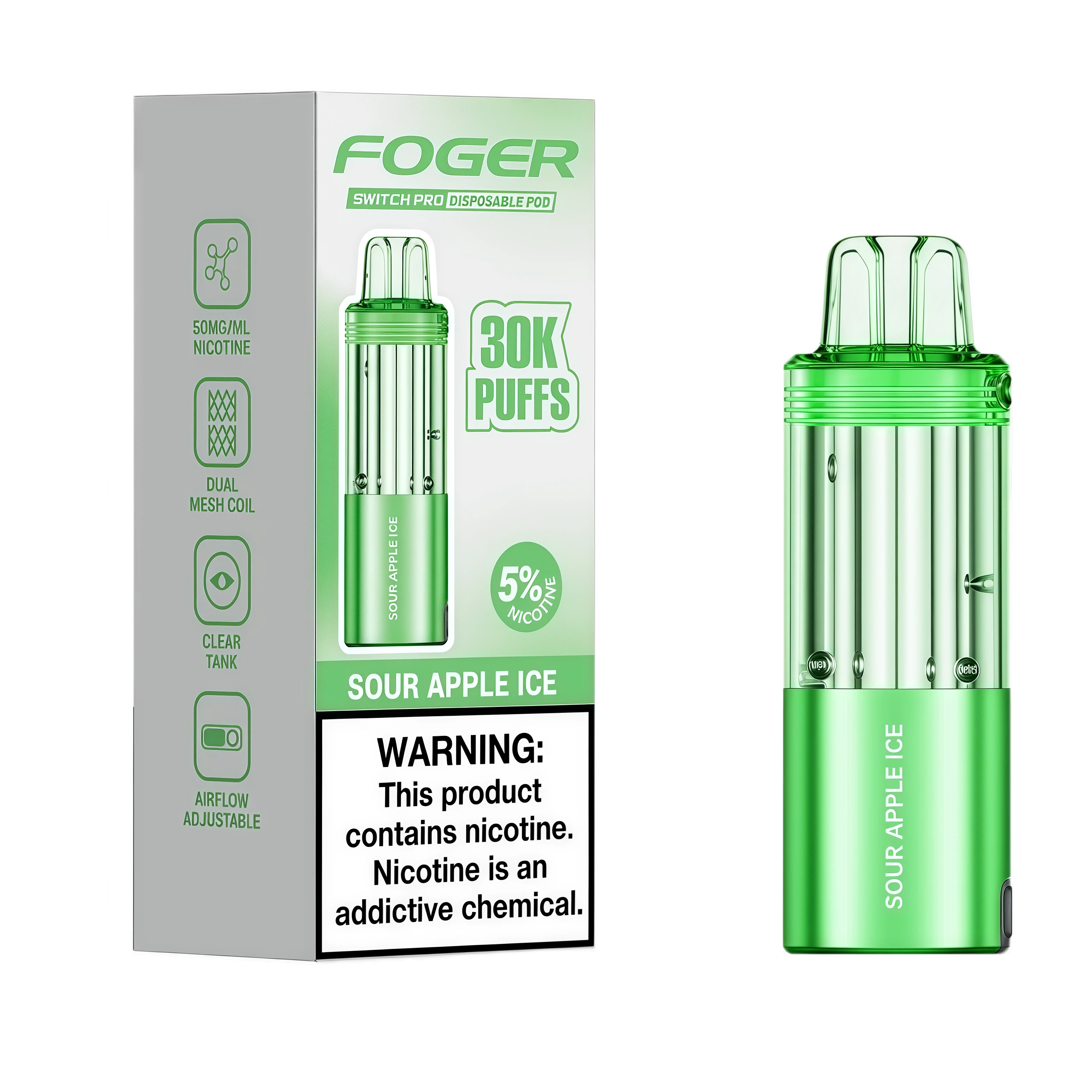 Sour Apple Ice - Foger Vapes