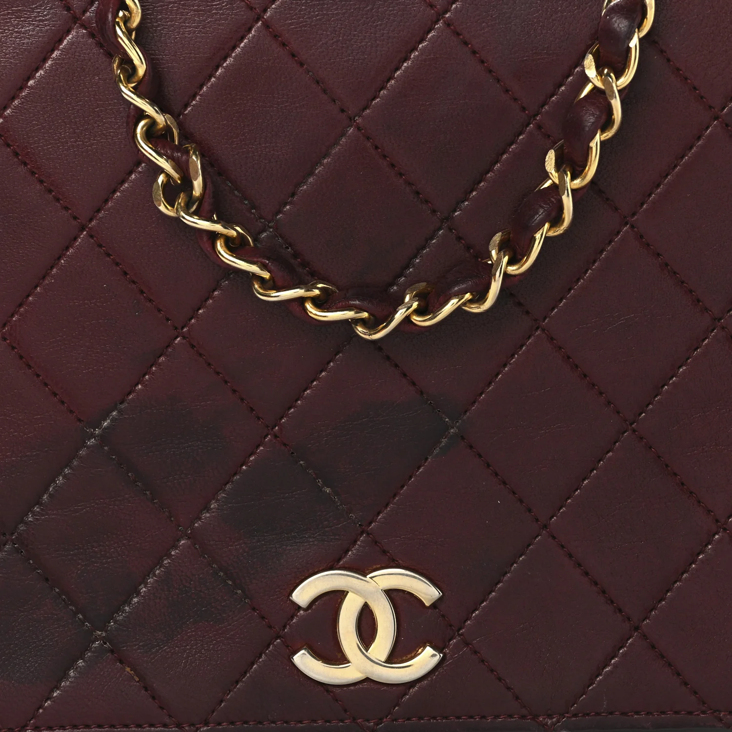 Lambskin Quilted Small Single Flap Bordeaux - Top Club