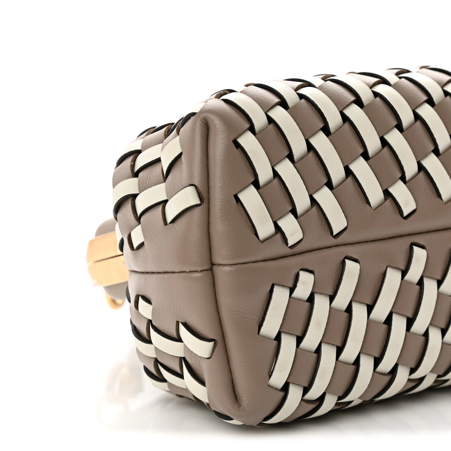 Vitello Grace Intreccio Nappa Small Fendi First Tortora White Rice - Top Club