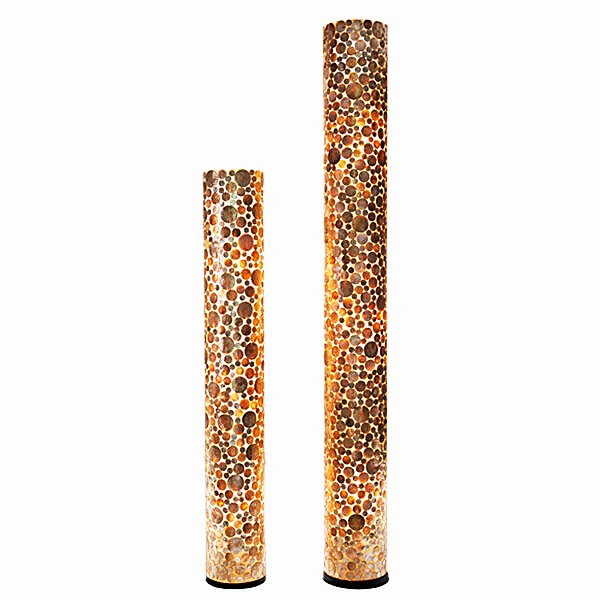 Vloerlamp coins gold shell 150 cm