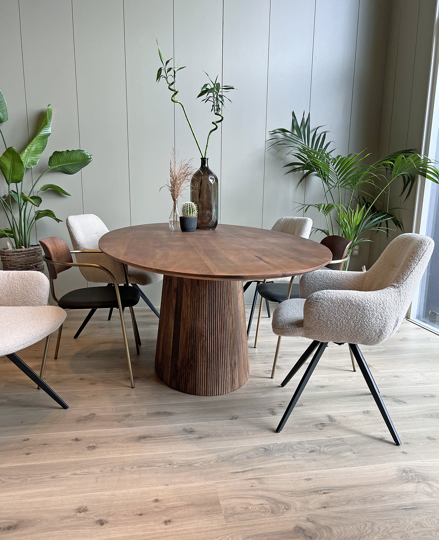 Old Inn wonen eetkamertafel Rome bruin- 160 cm