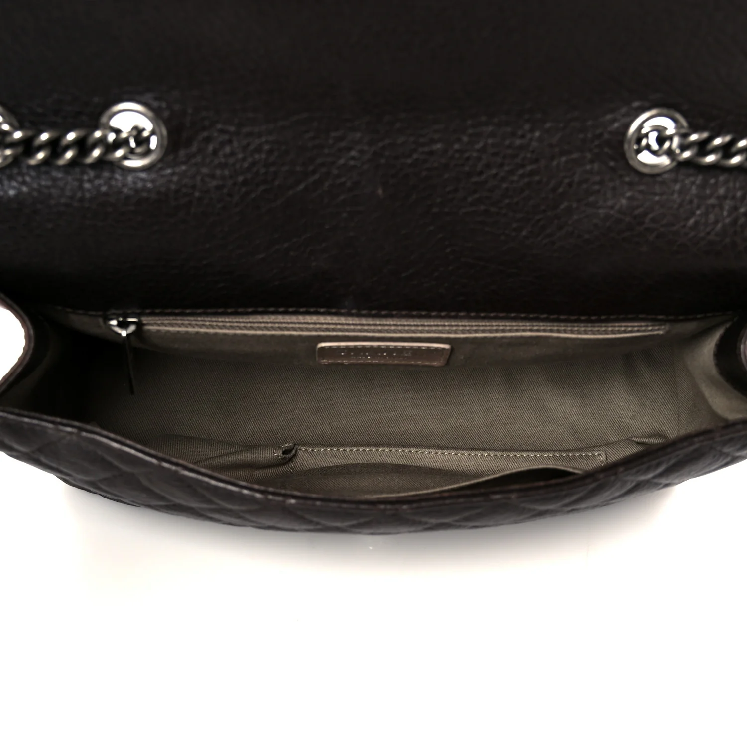 Calfskin Lambskin Studded Paris Dallas Texan Flap Brown Black - Top Club