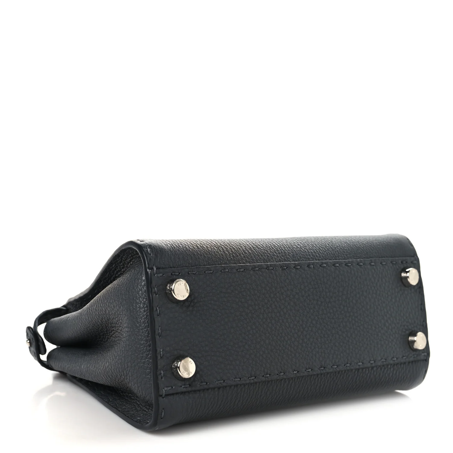Cuoio Romano Selleria Bi-Color Mini Peekaboo Iconic Satchel Asfalto Latte - Top Club