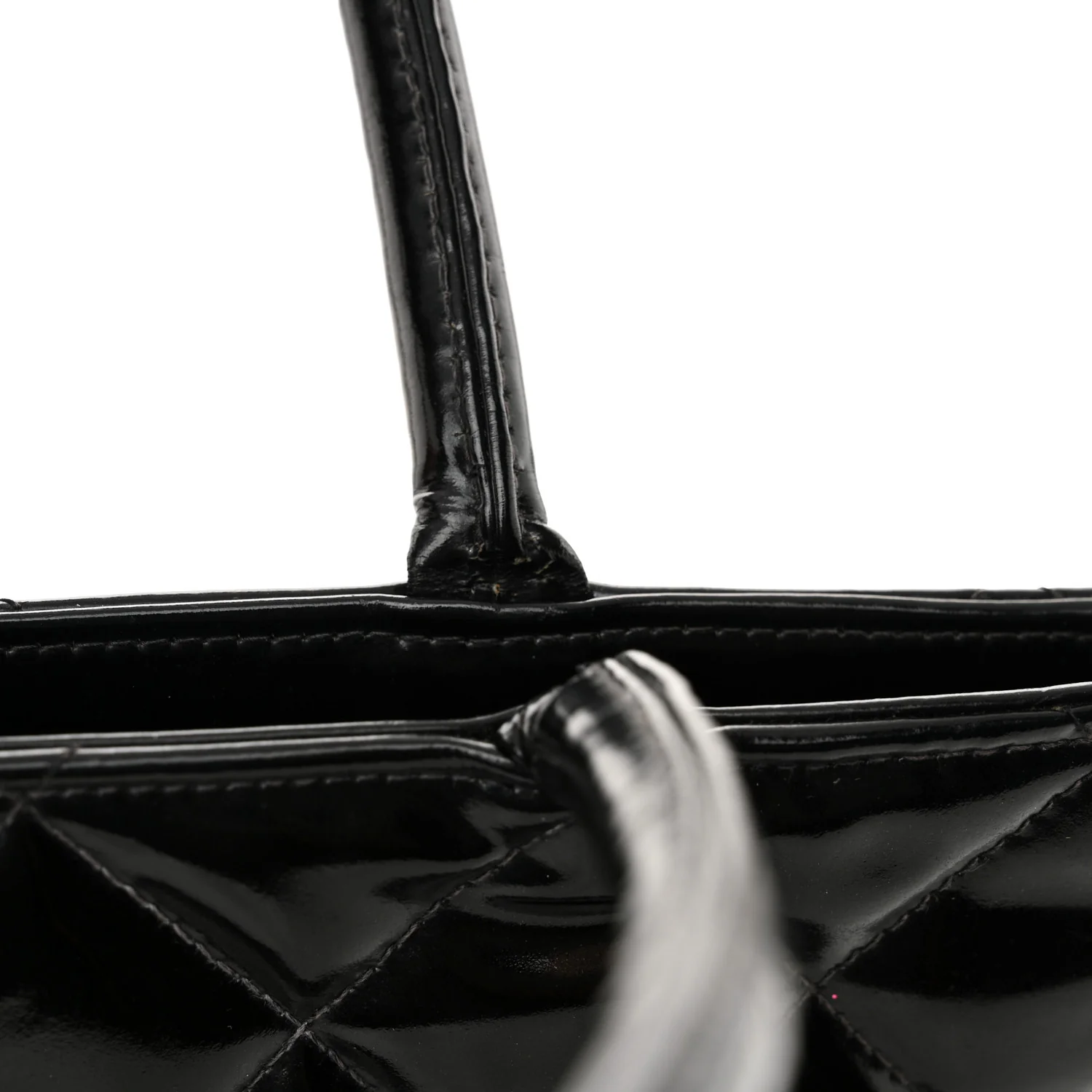 Patent Medallion Tote Black - Top Club