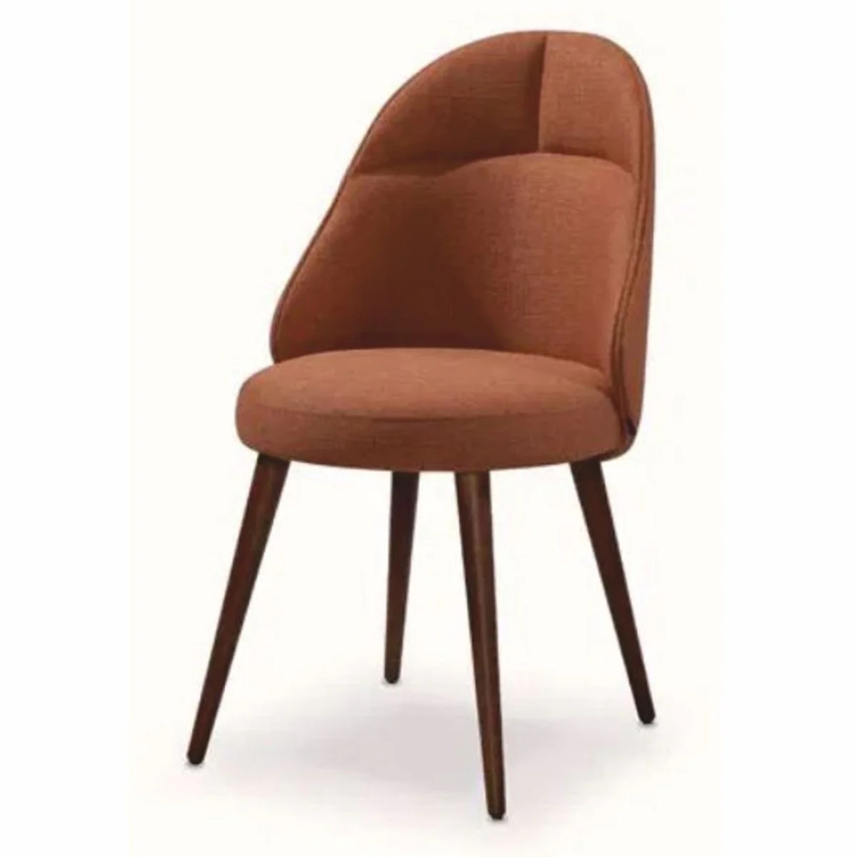 Luxury dining room chair set of 8 cognac colors / brown - dining room furniture